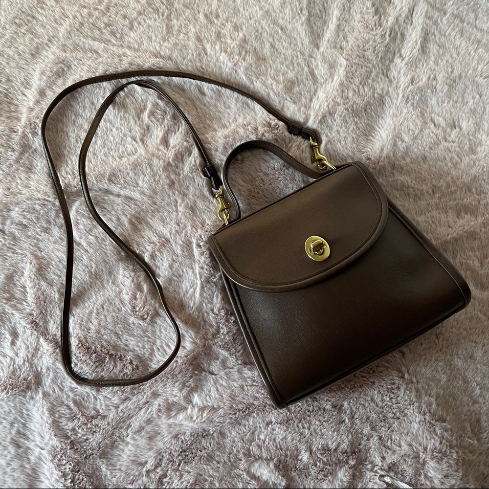 Vintage Coach Mahogany Regina Crossbody Bag